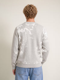 The Sketch January knitted jumper on male model - back