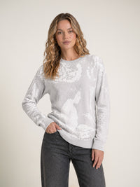 The Sketch January knitted jumper on female model - front