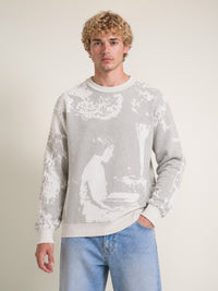 The Sketch January knitted jumper on male model - front