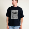 Choojiie Vintage Newspaper T-shirt (Black)